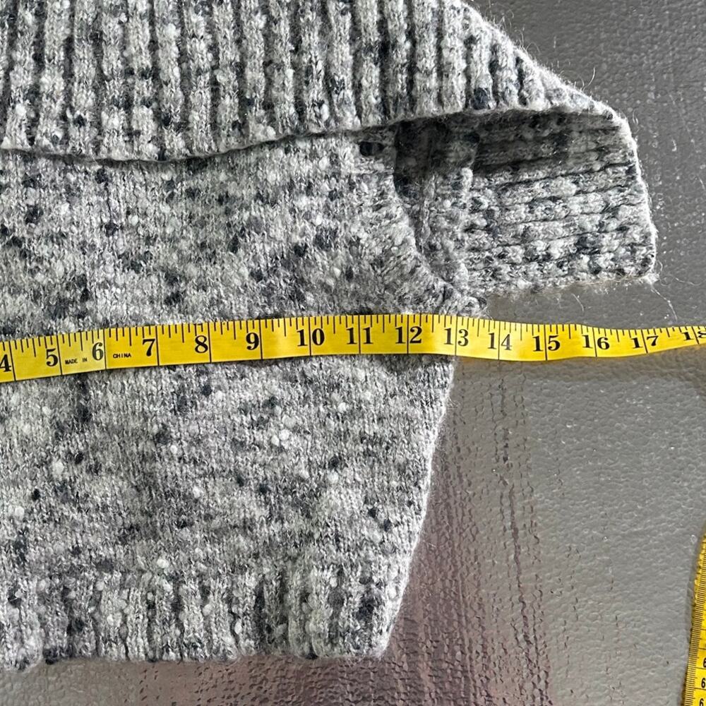 Bebe Cropped Knit Sweater Vest Gray Speckled Open Front Women's Size Small - Picture 10 of 11